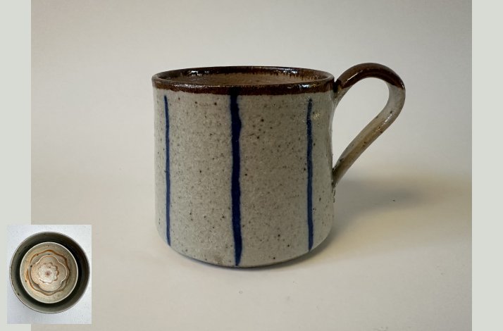 Rosa kopper med bl striber