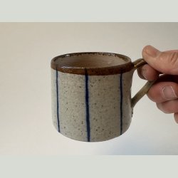 Rosa kopper med bl striber